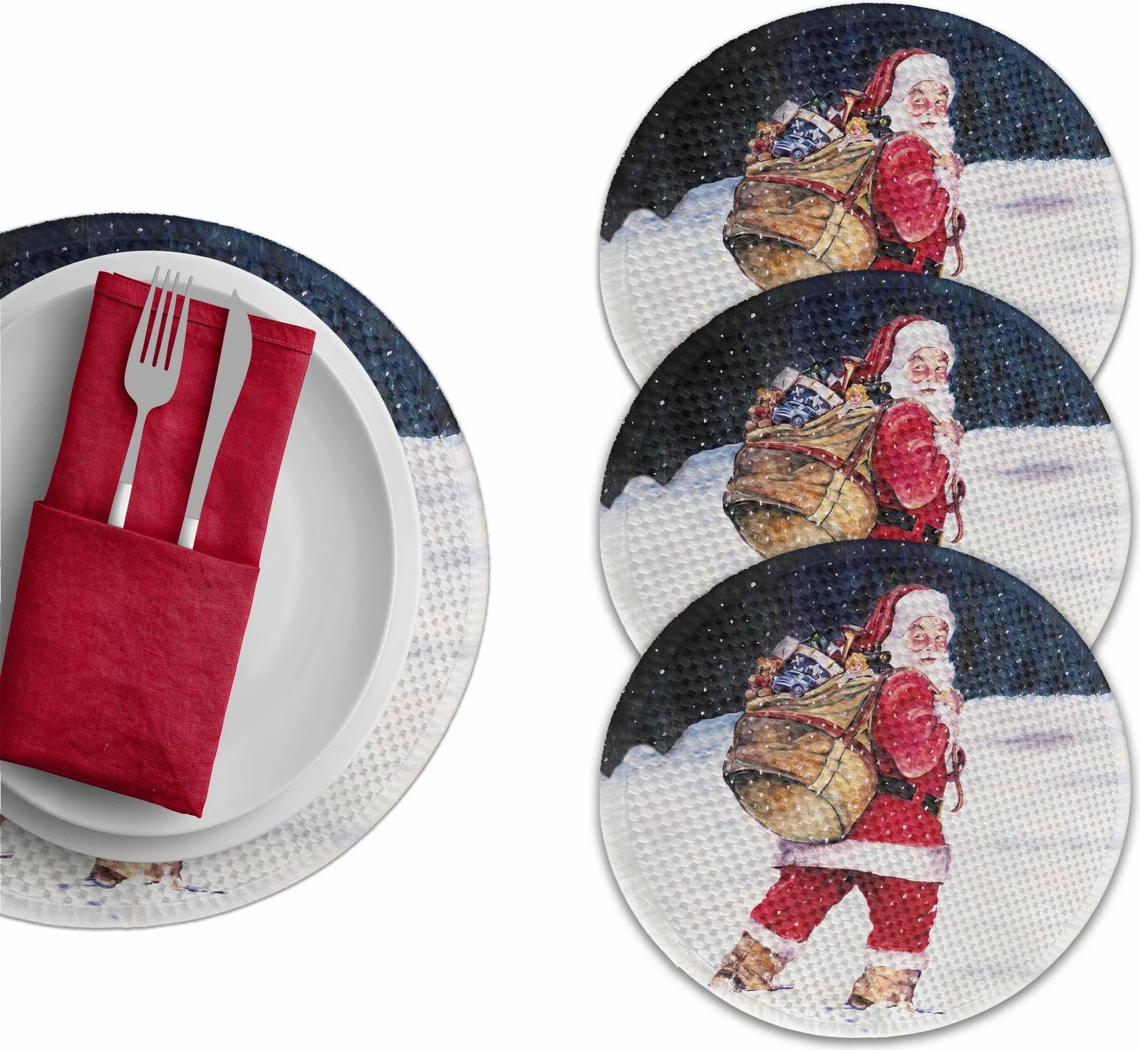 Set nënshtruesish tavoline Hermia Concept, shumëngjyrësh, 4 copë, 37cm