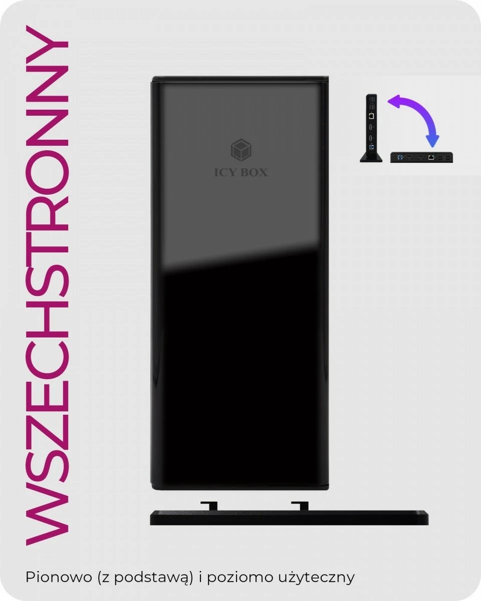 Stacion dokimi IcyBox IB-DK2251AC, 2x HDMI, 6x USB, LAN, i zi