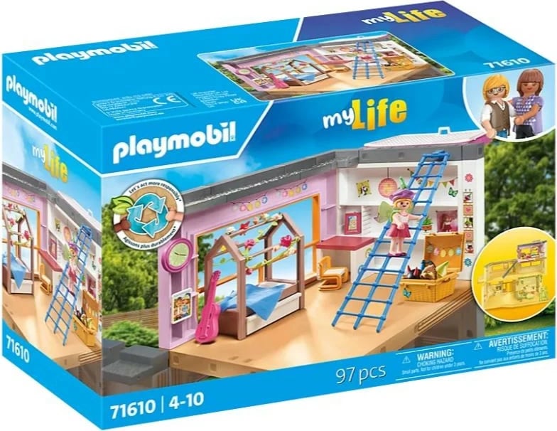 Set lodrash Playmobil My Life 71610, dhomë fëmijësh, 97 pjesë