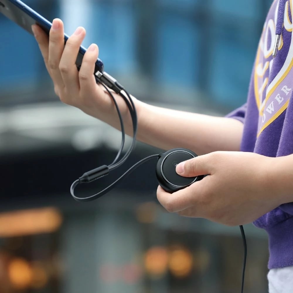 Kabllo zgjatshme 3-në-1 Baseus Golden Loop CAMLT-JH01, USB - micro USB / Lightning / USB-C, 1.2m, e zezë Kabllo zgjatshme 3-në-1 Baseus Golden Loop CAMLT-JH01, USB - micro USB / Lightning / USB-C, 1.2m, e zezë