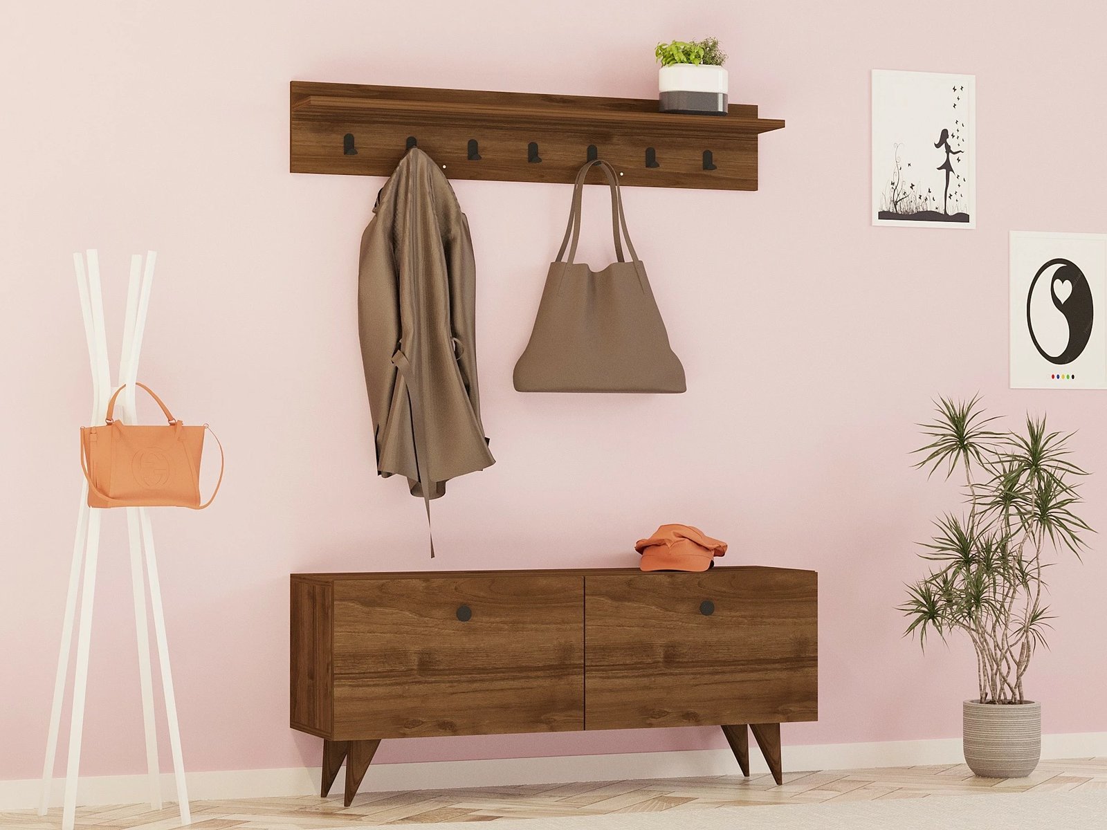 Stendë korridori Hanah Home, ngjyrë arre, Rupa