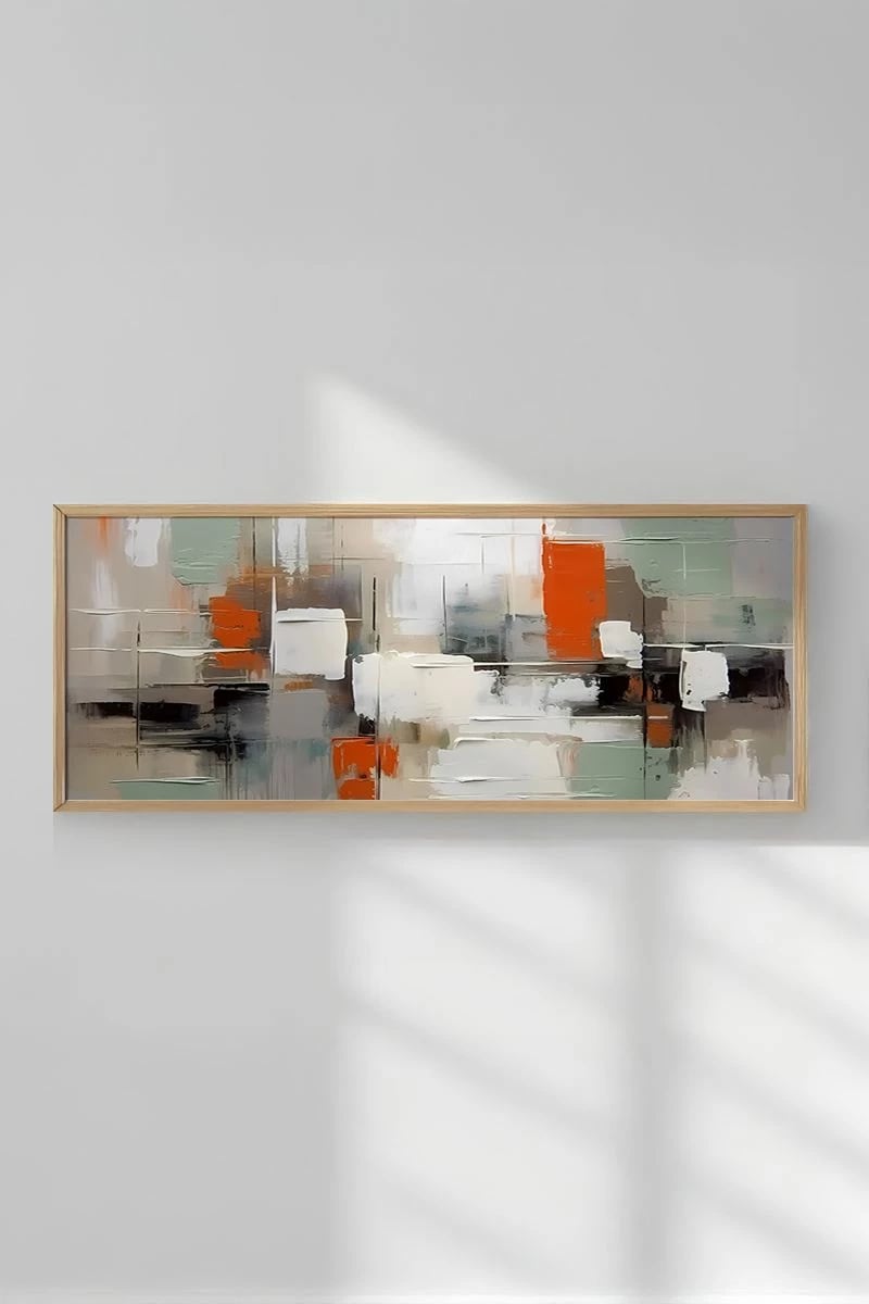 Pikturë dekorative me kornizë, Wallity, Artsmdfyty21-50120, shumëngjyrëshe, 50x120cm