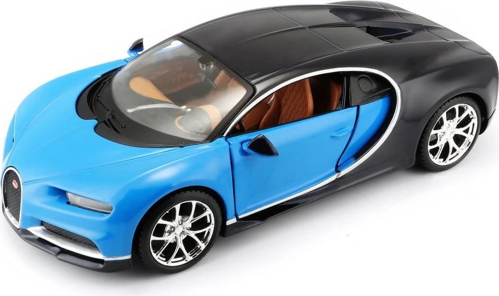Model makine Bugatti Chiron Maisto 1:24, Metal, Plastikë, Blu-Zi