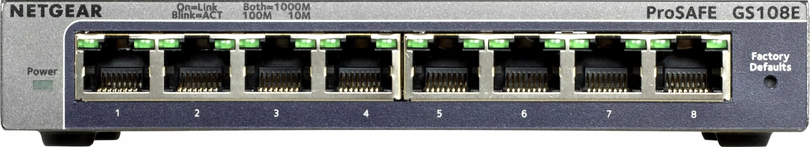 Switch NETGEAR GS108E, Managed, Gigabit Ethernet (10/100/1000), Full duplex