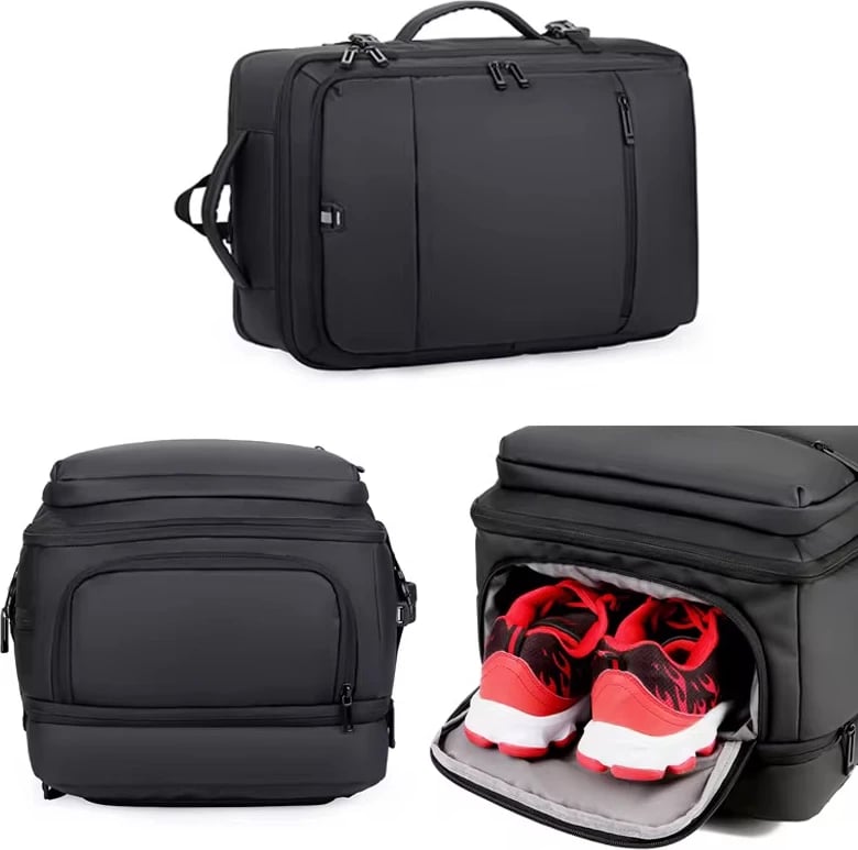 Çantë shpine, 45x30x20-25 cm, e zezë