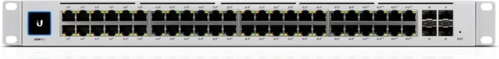 Switch Ubiquiti UniFi USW-PRO-48, Managed L2/L3, Gigabit Ethernet, 1U, Argjendtë