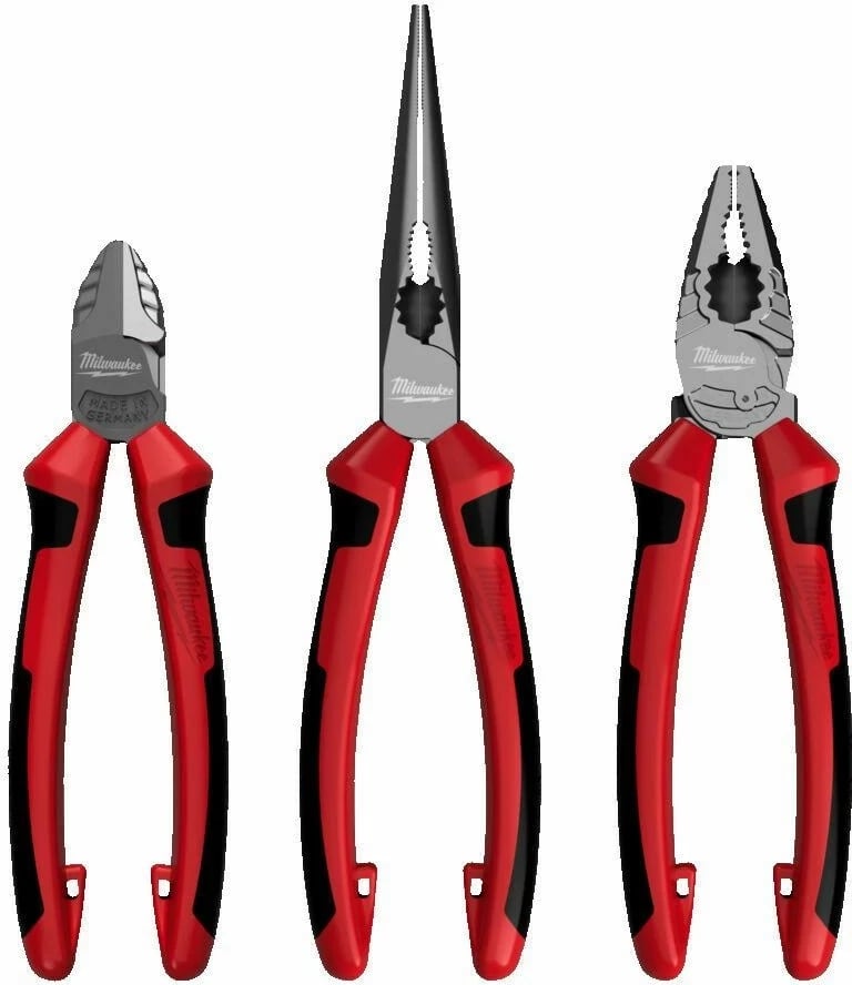 Set pinca MILWAUKEE, 3 copë, Universal 180mm, Side 160mm, Long 205mm