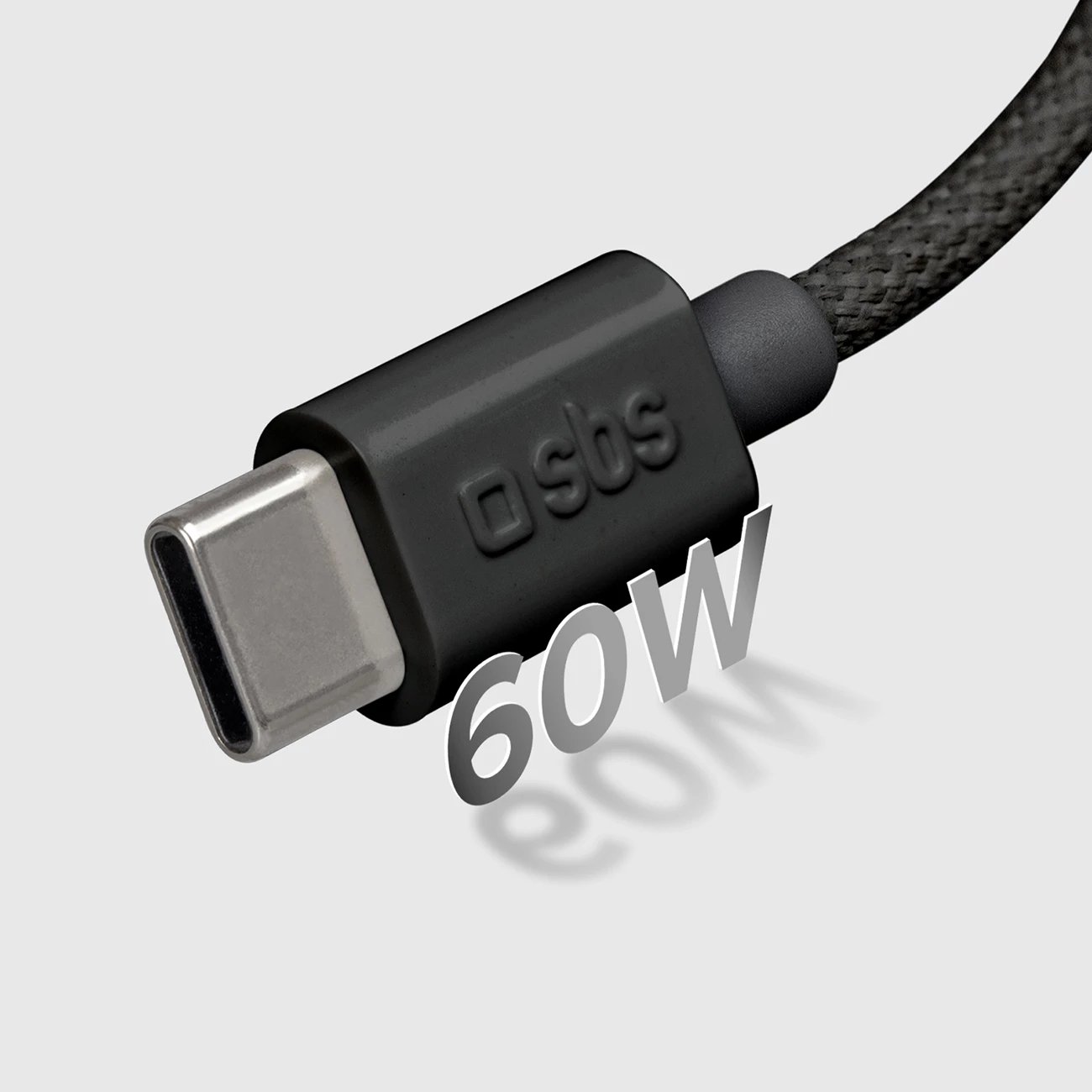 Kabllo USB-C në USB-C SBS TECABLETISSUETCK, 1.5m, 60W, e zezë