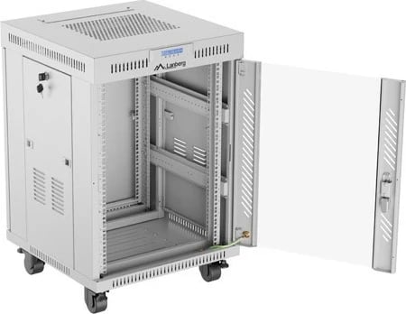 Kasë rack LANBERG Szafy RACK 19 inch 15U 600x600mm, xhami, gri