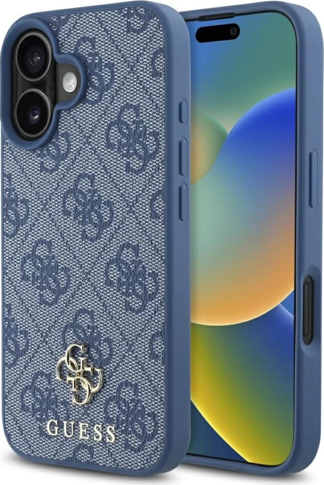 Mbështjellës Guess HC PU 4G Small 4G and Classic për iPhone 16, MagSafe, Blu Mbështjellës Guess HC PU 4G Small 4G and Classic për iPhone 16, MagSafe, Blu