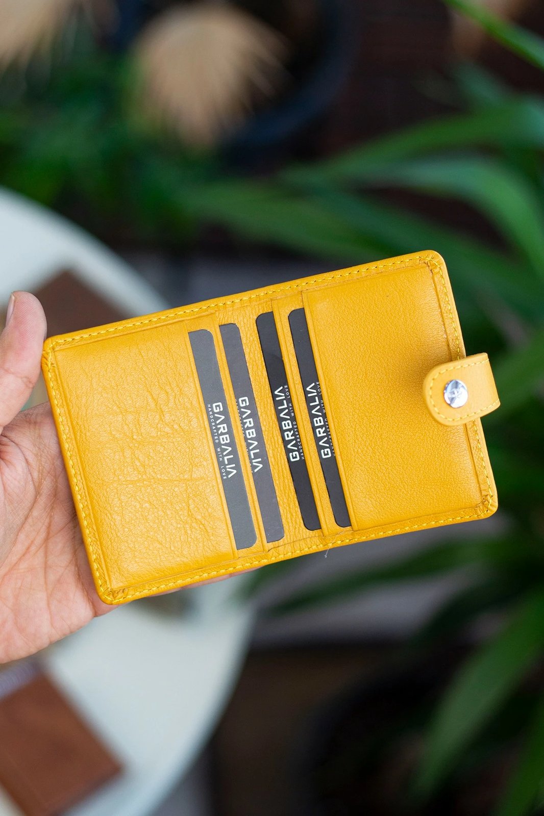 Portofol unisex Zoozie Bags, ngjyrë mustard, Pekin