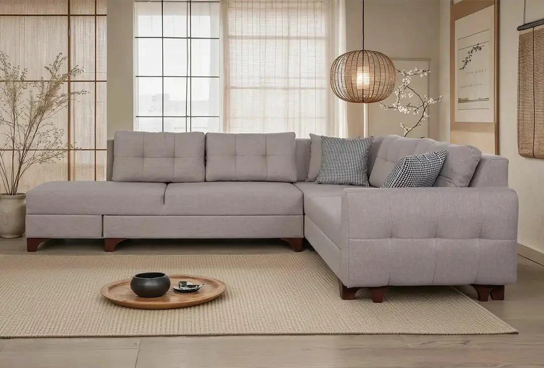 Këndare C-Loft, kënd i majtë, krem, Atelier del Sofa