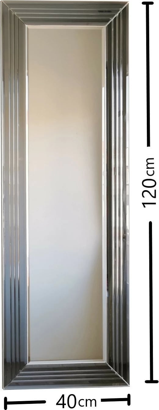Pasqyrë moderne, ngjyrë argjendi, Skye Decor, A302D, 40x120cm