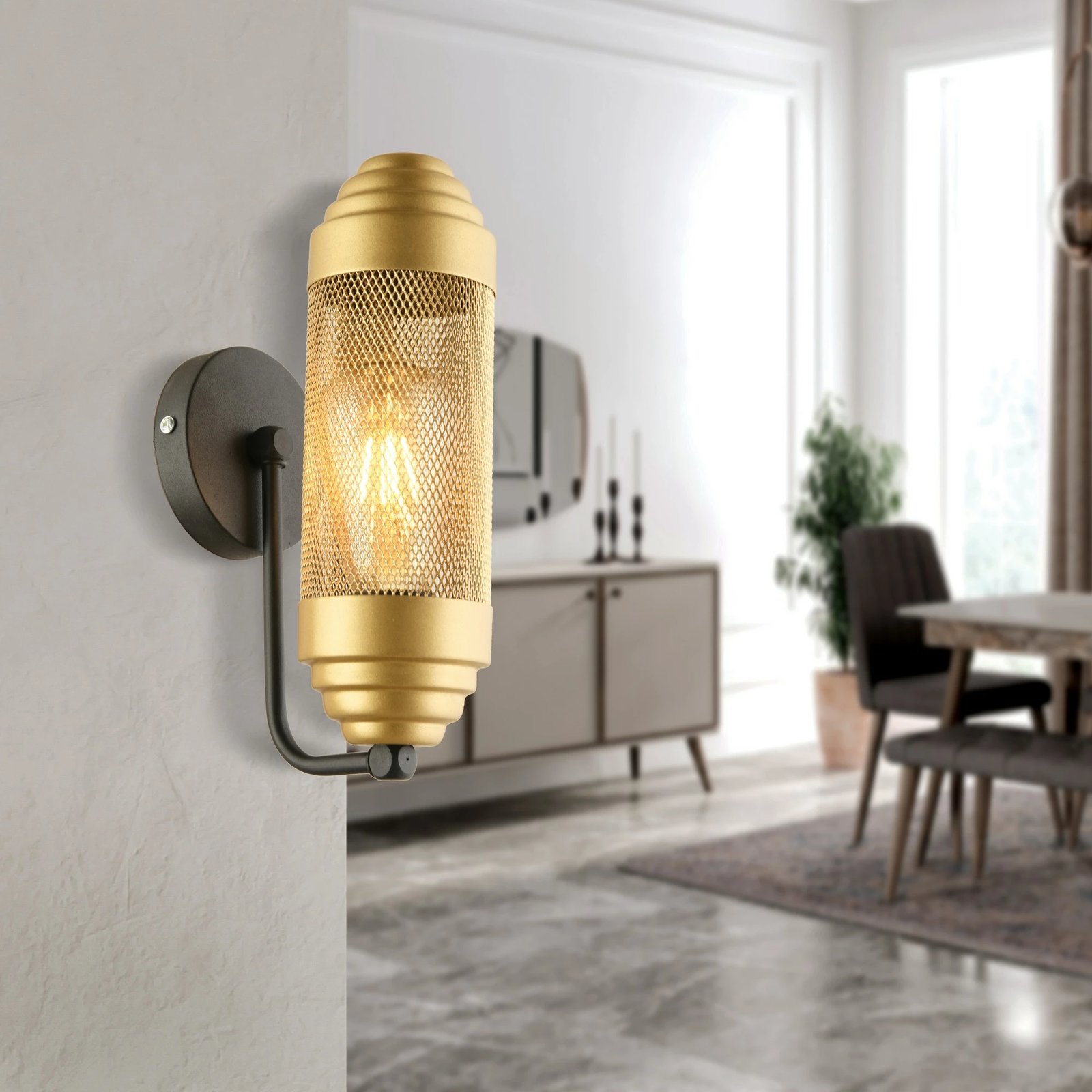 Llambë muri Opviq, ngjyrë ari, AP-36