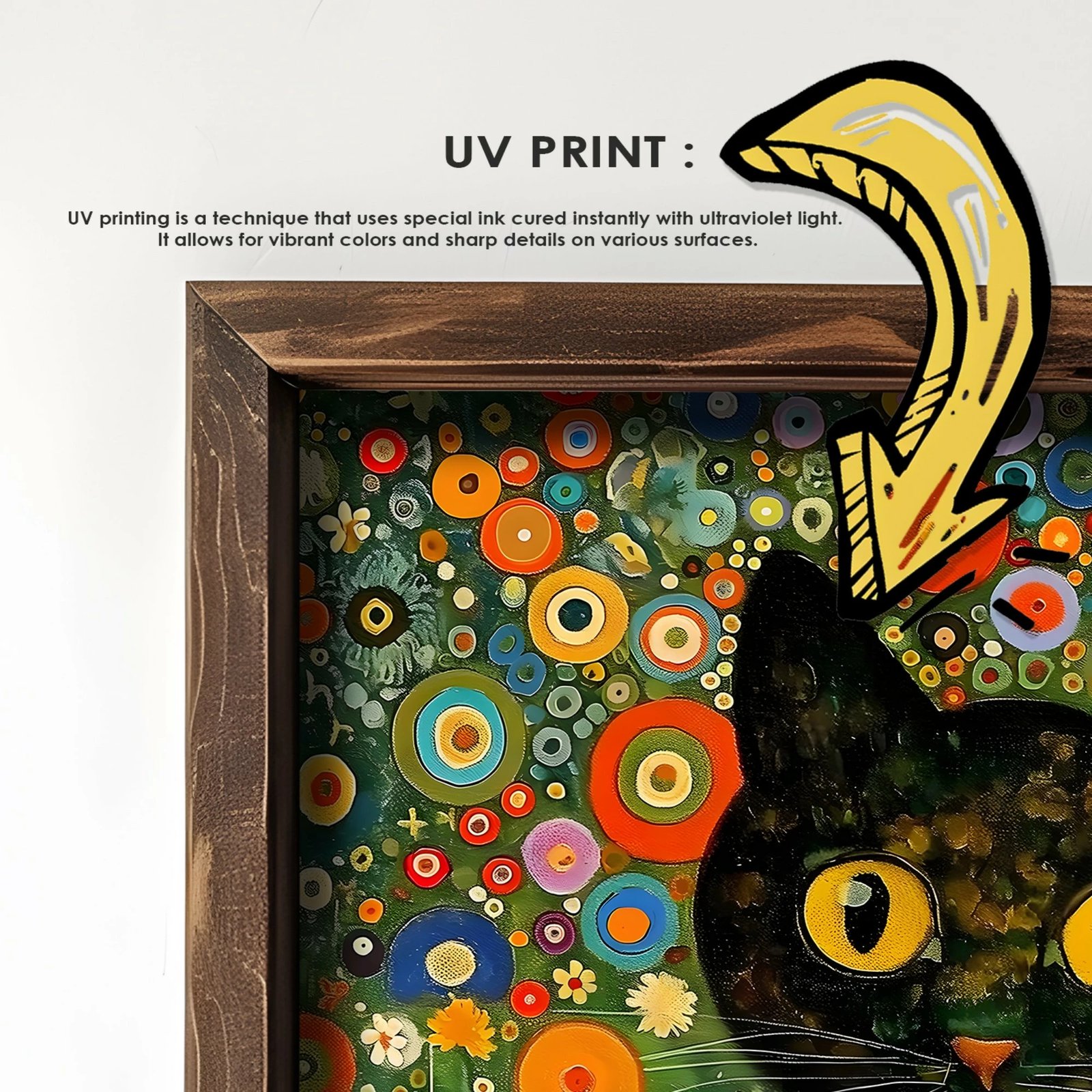 Pikturë dekorative me kornizë, MDF, shumëngjyrëshe, Wallity, GE214-L