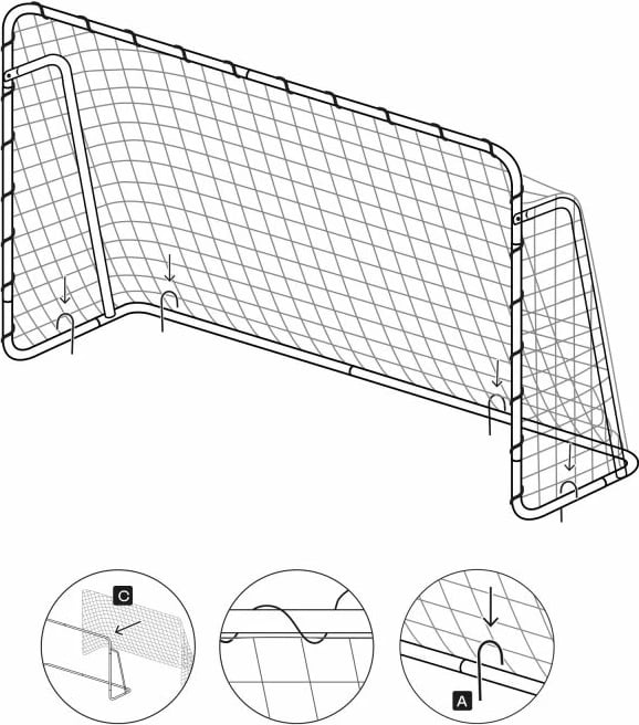 Gol futbolli Meteor, i bardhë Gol futbolli Meteor, i bardhë