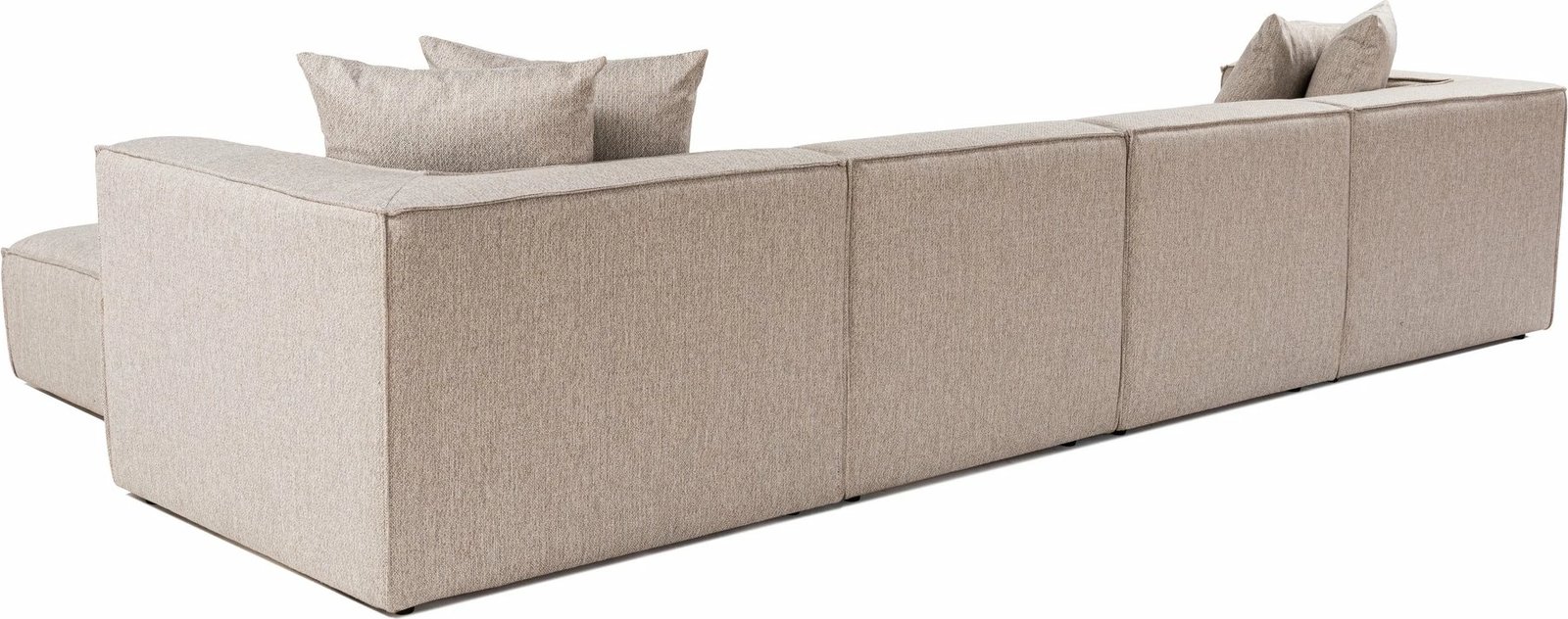 Këndare Sora, ngjyrë bezhë rëre, me pouffe, Atelier del Sofa