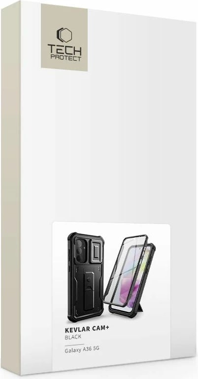 Mbështjellës Tech-Protect Kevlar Cam+ për Samsung Galaxy A36 5G, i zi