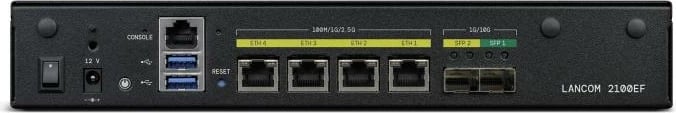 Gateway SD-WAN LANCOM 2100EF 61109 2x 10G SFP+, 2.5GbE, 25 VPN kanale, e zezë