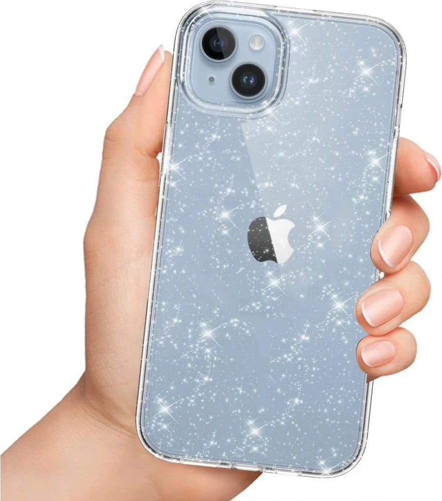 Mbështjellës Tech-Protect FlexAir Hybrid për Samsung Galaxy S23 FE, Transparent-Glitter