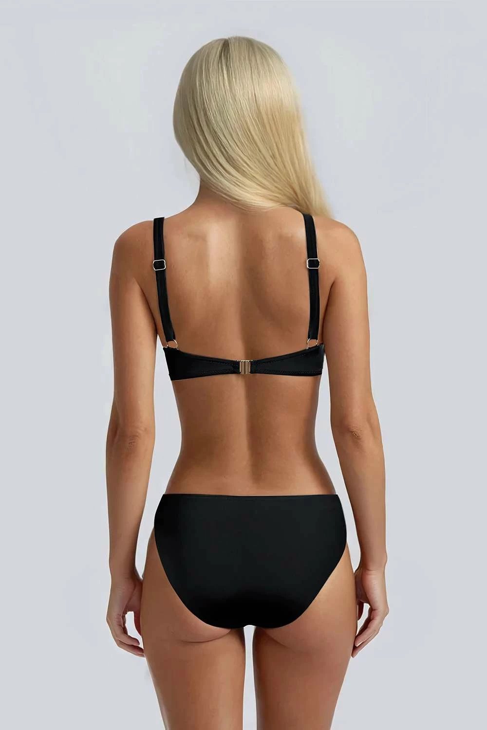 Set bikini dy pjesësh, ngjyrë e zezë, Jumeon, Delma