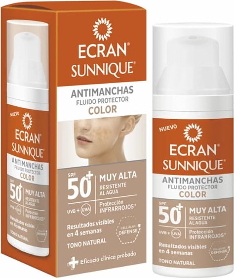 Krem dielli me ngjyrë ECRAN Sunnique Antimanchas Color SPF50, 50ml unisex