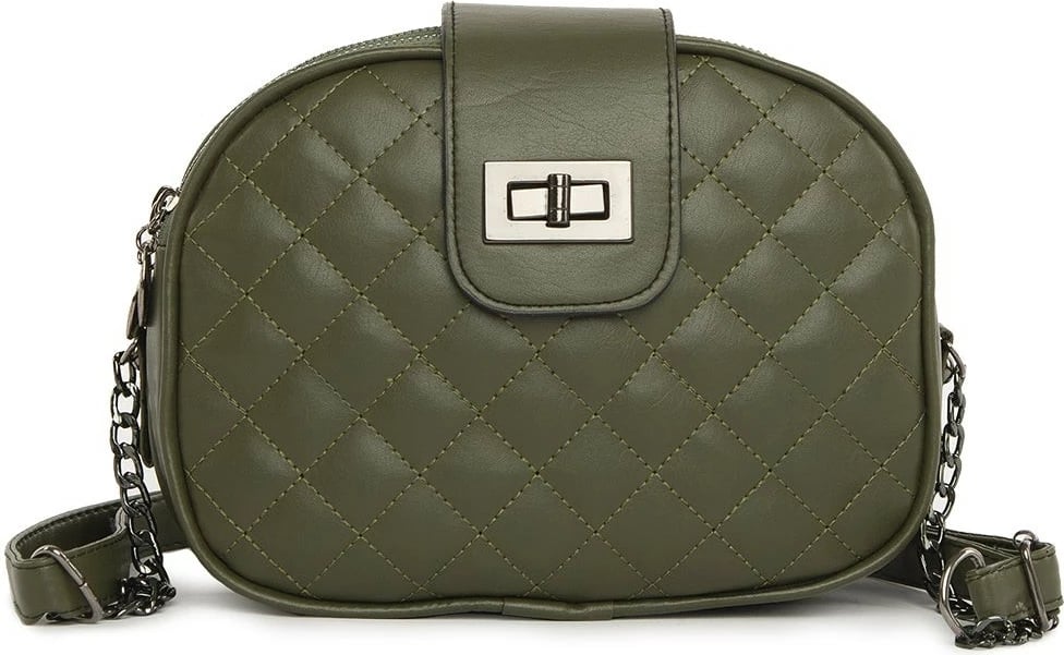 Çantë shpatullash mini, ngjyrë kaki, Zoozie Bags, 3518 - 45769