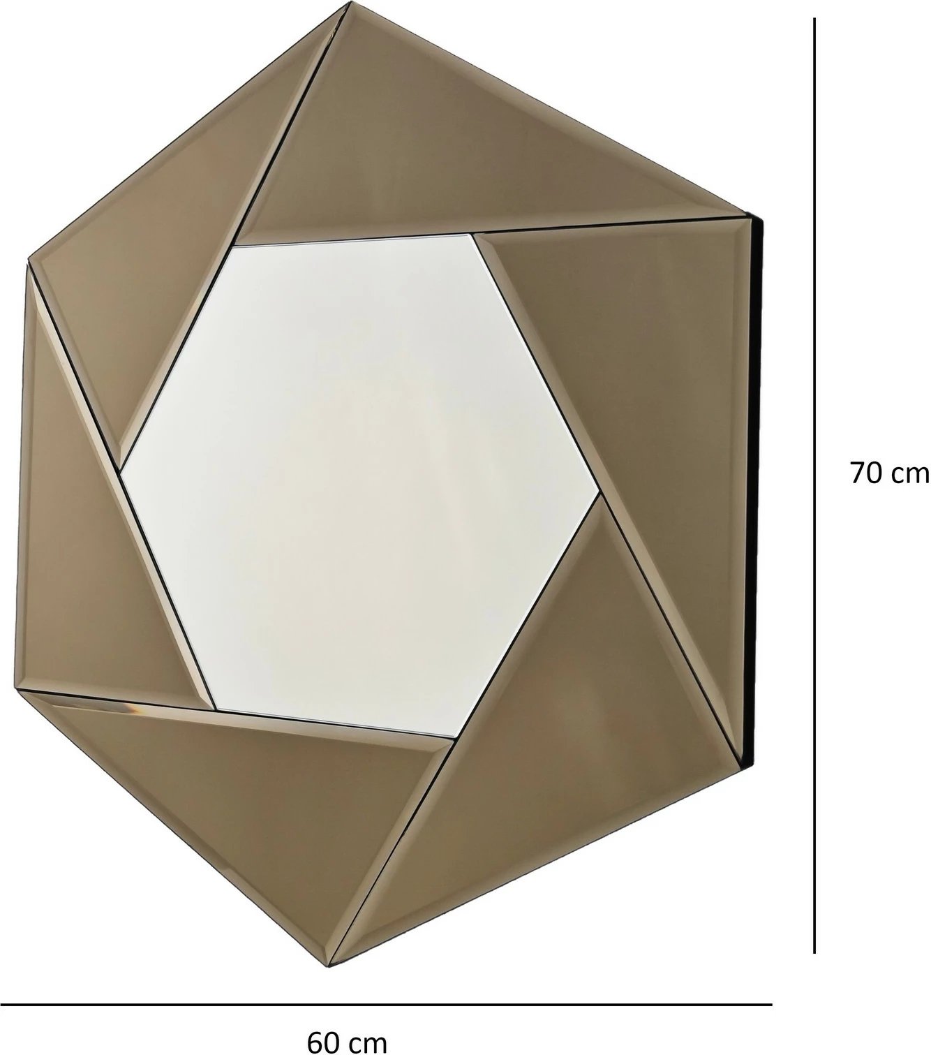 Pasqyrë dekorative, ngjyrë bronzi, Hanah Home, Status