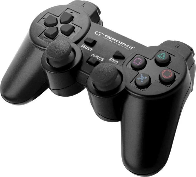 Kontroller Gaming Esperanza EGG107K për PC, PlayStation 3, i zi