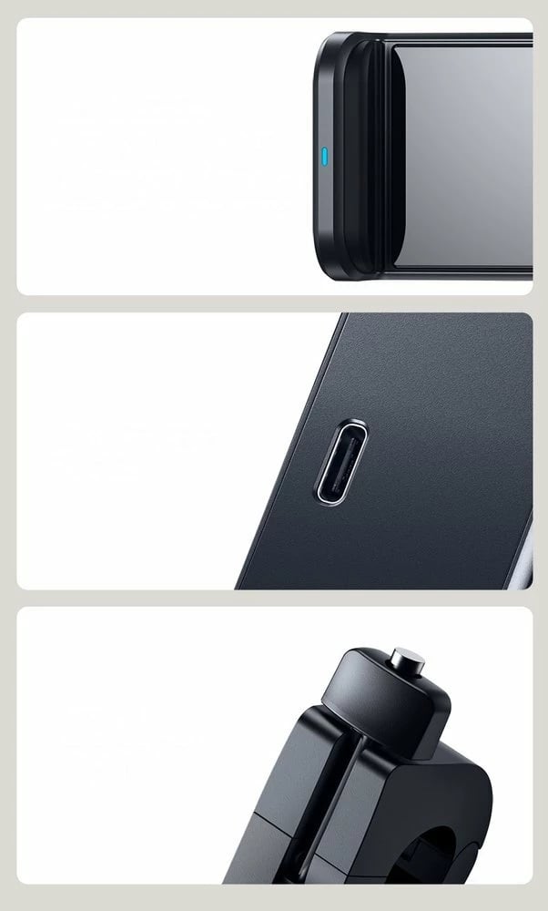 Mbajtës telefoni për makinë Baseus WXHZ-01 me karikues wireless 15W, i zi