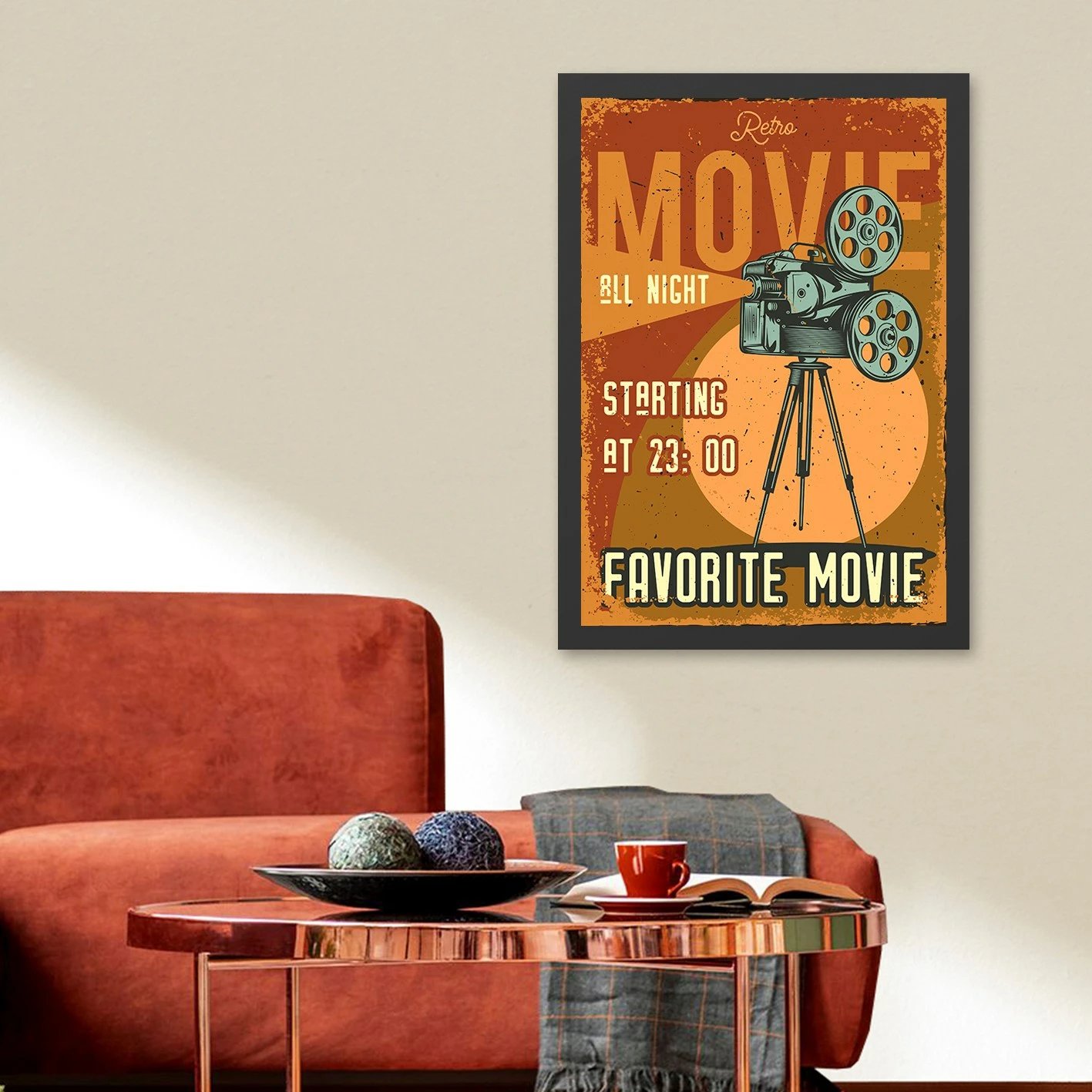 Pikturë dekorative me kornizë MDF, Favorite Movie, 55x75cm