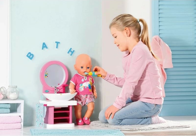 Set aksesorësh Baby Born Toothbrushing Vanity, Zapf, 827093-116719, shumëngjyrësh