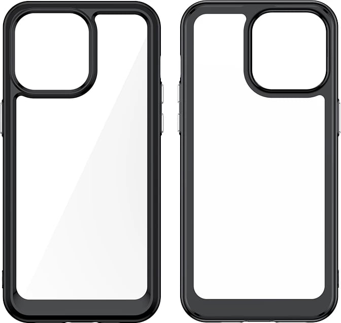 Mbështjellës Hurtel Outer Space Case për iPhone 15 Pro Max, i fortifikuar, i zi