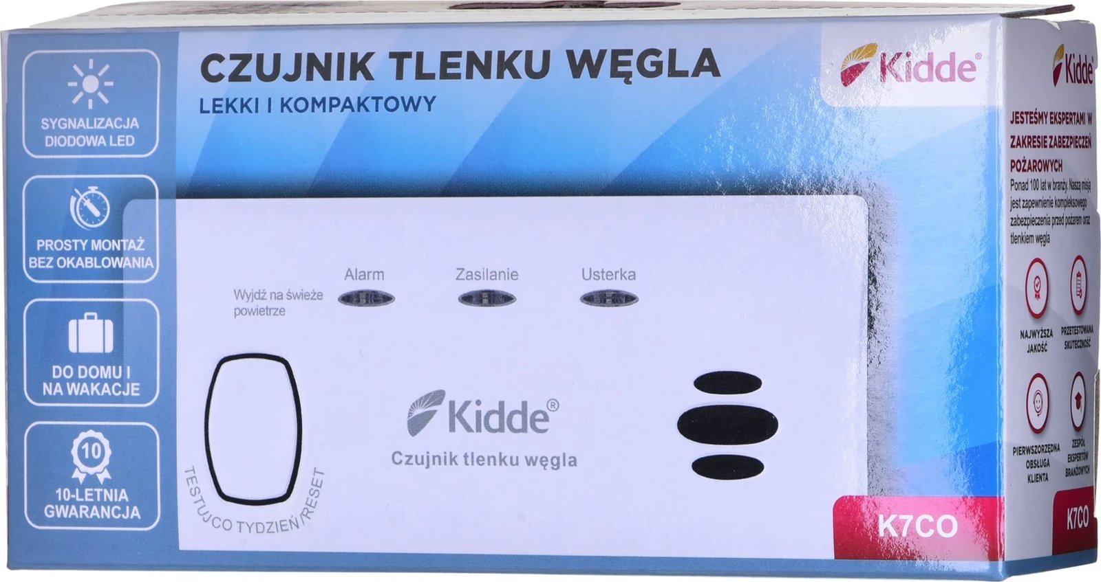 Detektor monoksidi Kidde K7CO, i bardhë