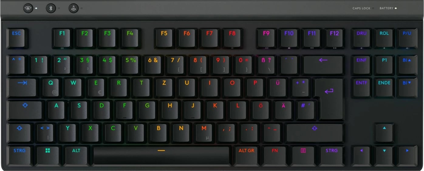 Tastierë Logitech G 920-012544, Wired & Wireless, RGB LED, QWERTZ, E zezë