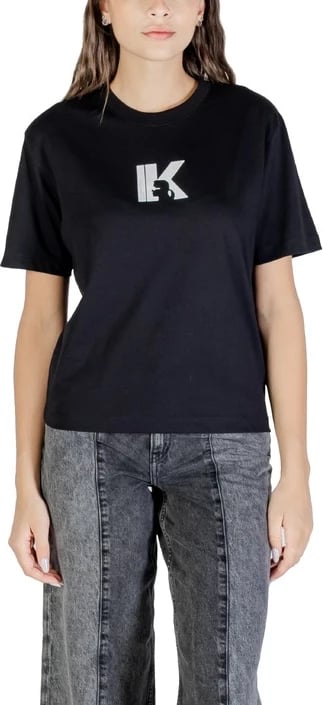 Maicë Karl Lagerfeld Jeans femra e zezë