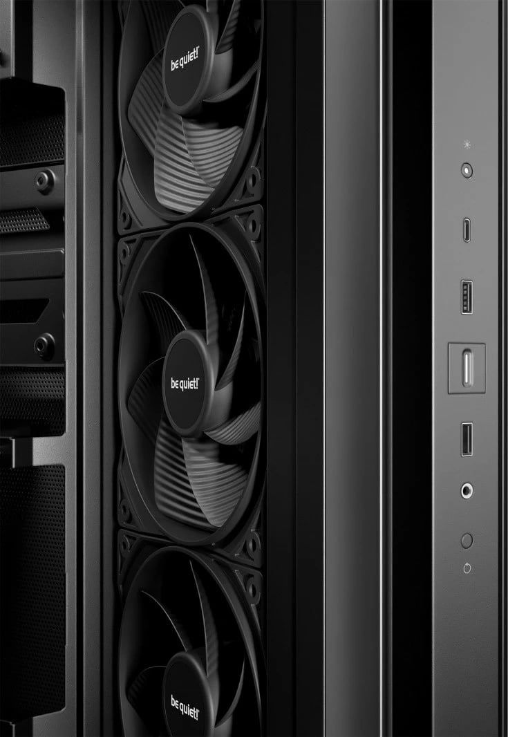 Kasë be quiet! Light Base 500 BGW83 ATX me 4x 120mm PWM, USB Type-C, pa ndriçim RGB, e zezë