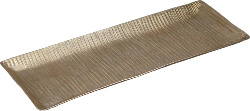 Tabaka dekorative, alumini, ngjyrë shampanjë, 50x19x2 cm