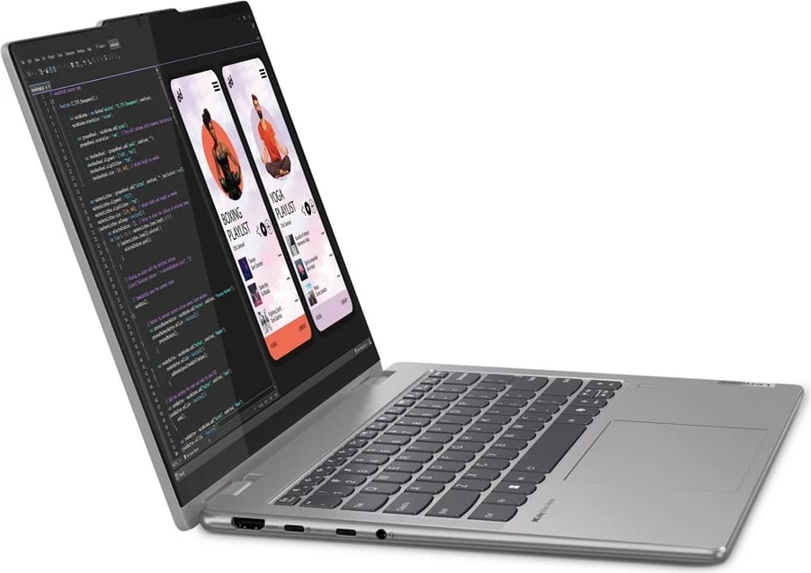 Laptop Lenovo 7 2-in-1, AMD Ryzen 5 8640HS, 14" Touch, 16 GB RAM, 1 TB SSD, Arctic Grey me çantë shpine