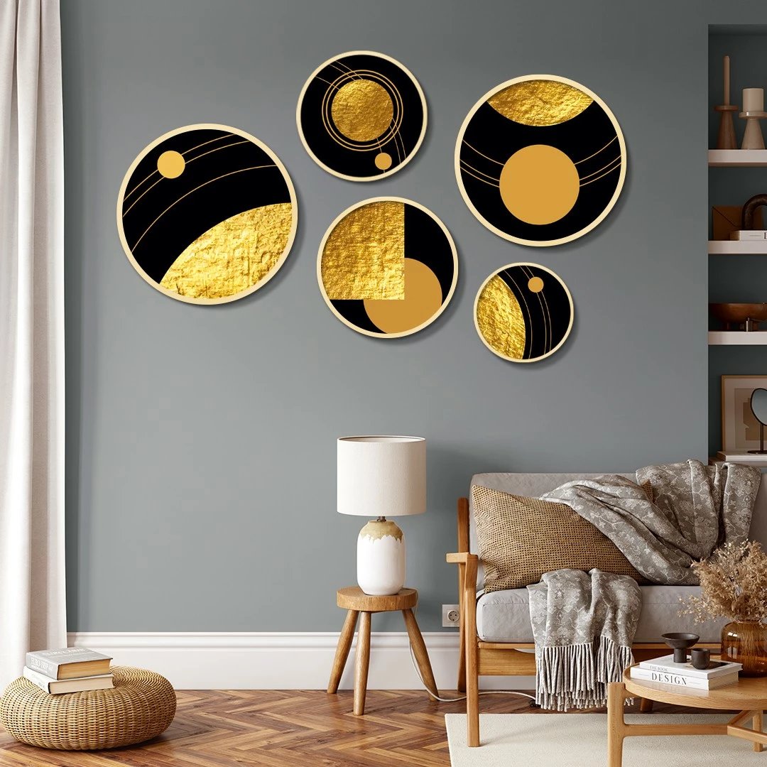 Pikturë dekorative me kornizë MDF (5 copë), Wallity, Yats-10