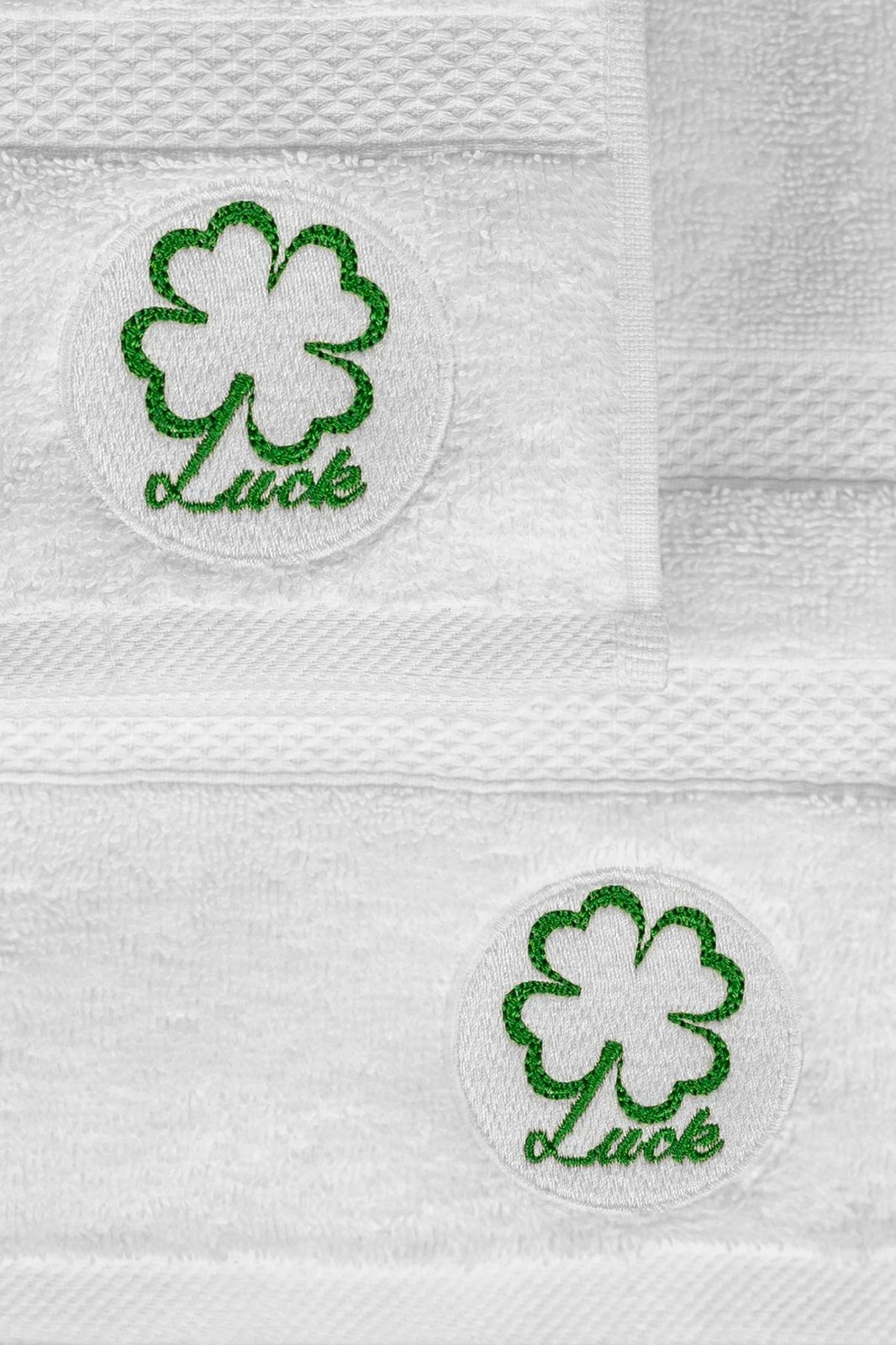 Set peshqirësh për duar dhe banjo (2 copë), Mijolnir, Luck, e bardhë