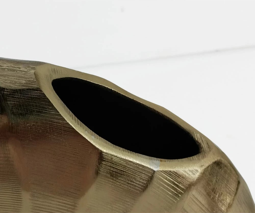 Vazo dekorative DIONE, alumin, ngjyrë ari, 30x8x28cm