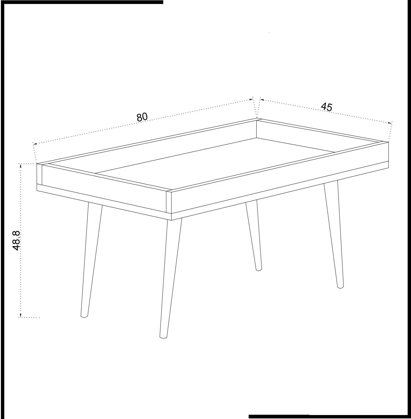 Tavolinë kafeje Hanah Home, Cross, e bardhë