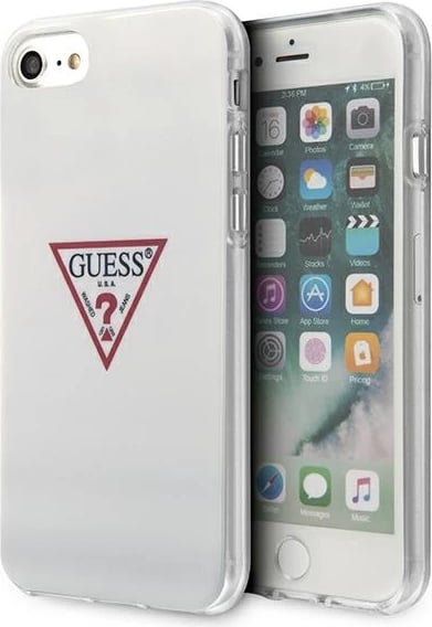 Mbështjellës Guess Triangle Collection për iPhone 7/8/SE 2020/SE 2022, Bardhë