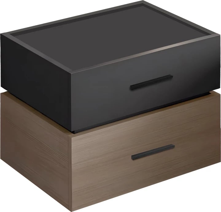 Komodinë anësore Sonlen mdf, ngjyrë sonoma-qymyr, 60x40x44.5cm