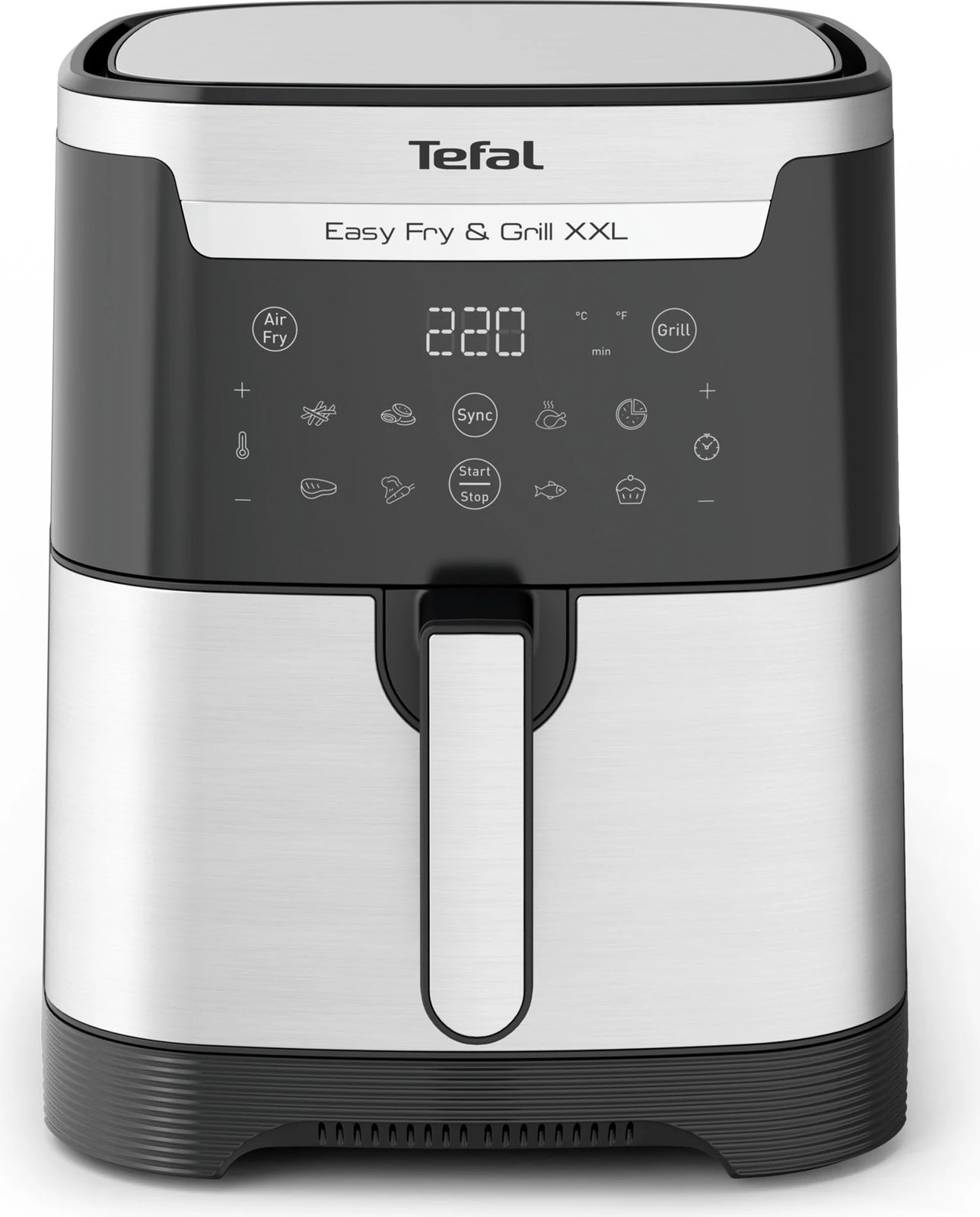 Fritezë me ajër dhe grill Tefal EY801D15 2-in-1 6.5L XXL, inox/zezë