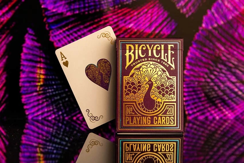 Letra loje Bicycle Peacock Purple, 52 copë, vjollcë