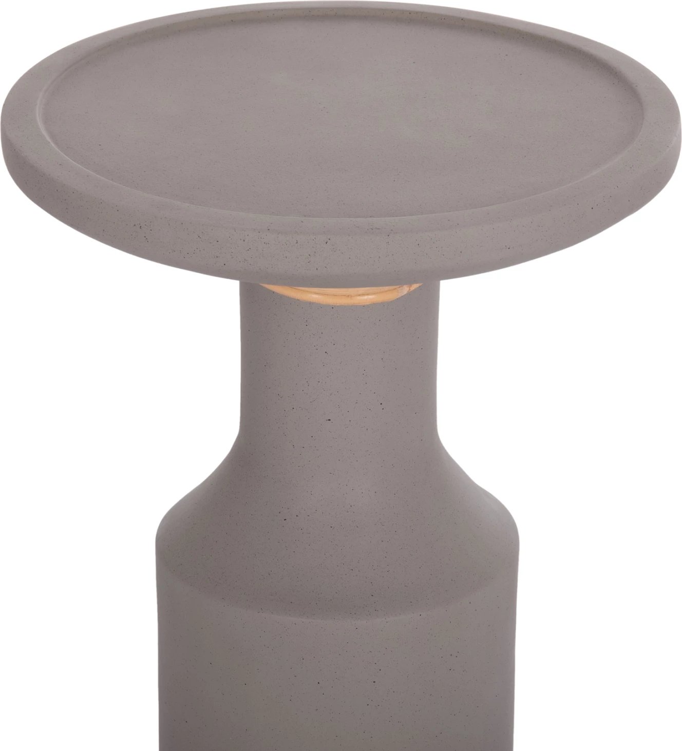 Tavolinë anësore TRED(T), çimento fibër, gri, ratan natyral, FH18169.03, 40x61cm