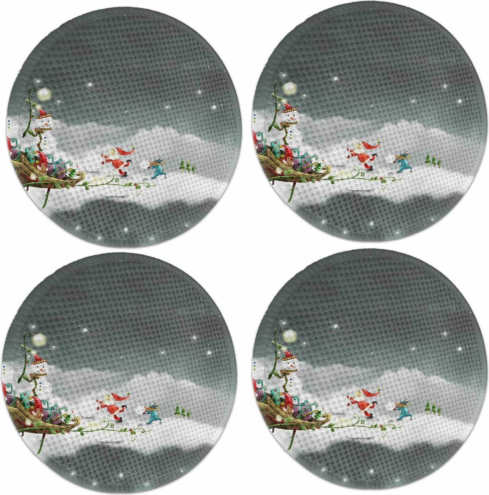 Set nënshtrues tavoline Hermia Concept, shumëngjyrësh, 37cm, 4 copë