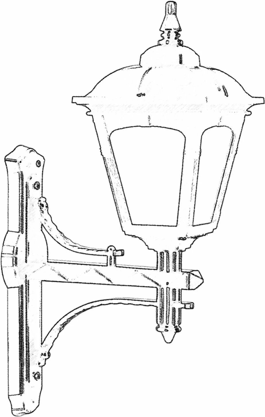 Llambë muri për jashtë Opviq, e zezë, BAP-68185-BSY-M1